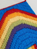 Close up of Bargello Bright Rainbow