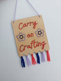 Carry on Crafting Workshop - Stitched Plaques