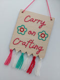 Carry on Crafting Workshop - Stitched Plaques